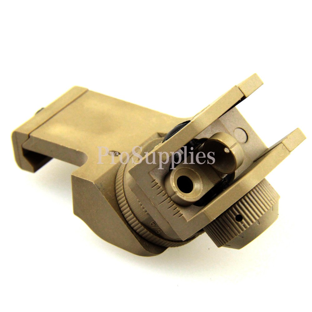 TAN Front & Rear 45 Degree Rapid Transition BUIS Backup Polymer Sight