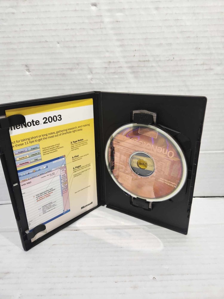 Microsoft Office One Note 2003 Computer Software