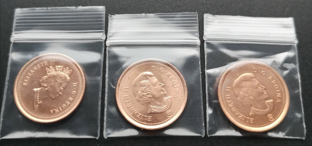 *** CANADA 2001 - 2010 - 2011 NON MAGNETIC ONE CENT ***