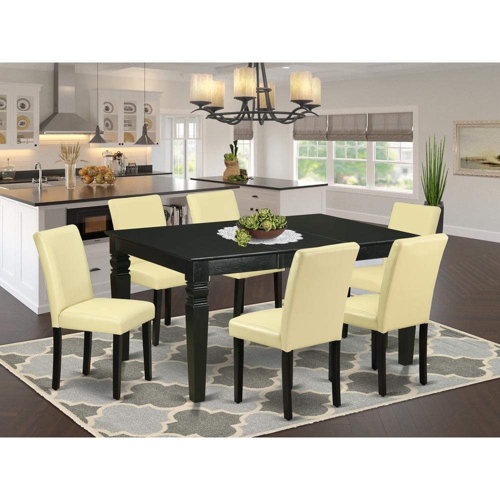 Dining Room Set Black, WEAB7-BLK-73