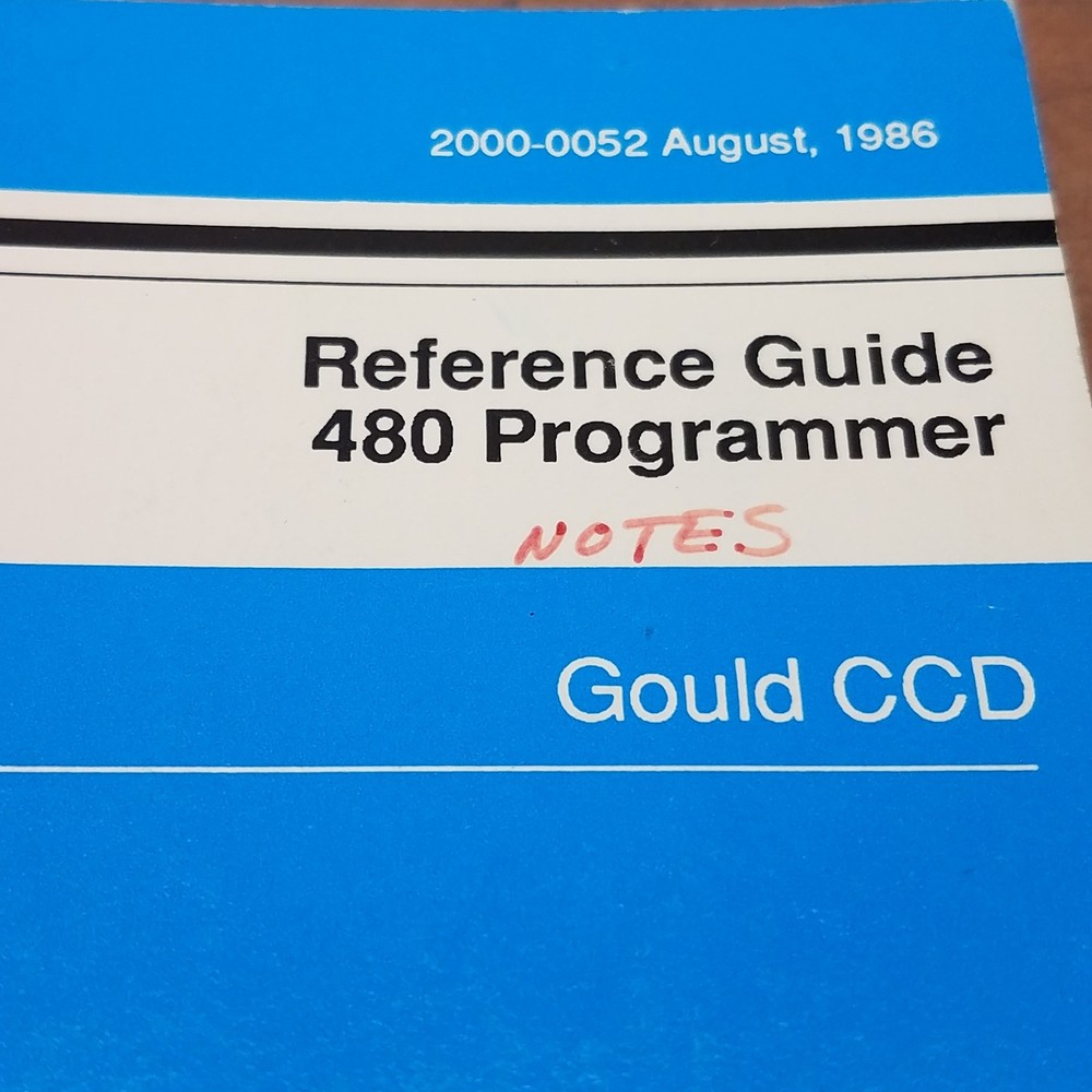 Gould 2000-0052 480 Programmer reference guide - USED