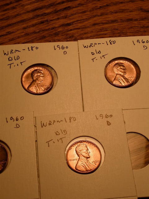 1960-D WRPM#180 D/D Tilted Ch/Gem BU/Uncirculated Red Lincoln Cent Error