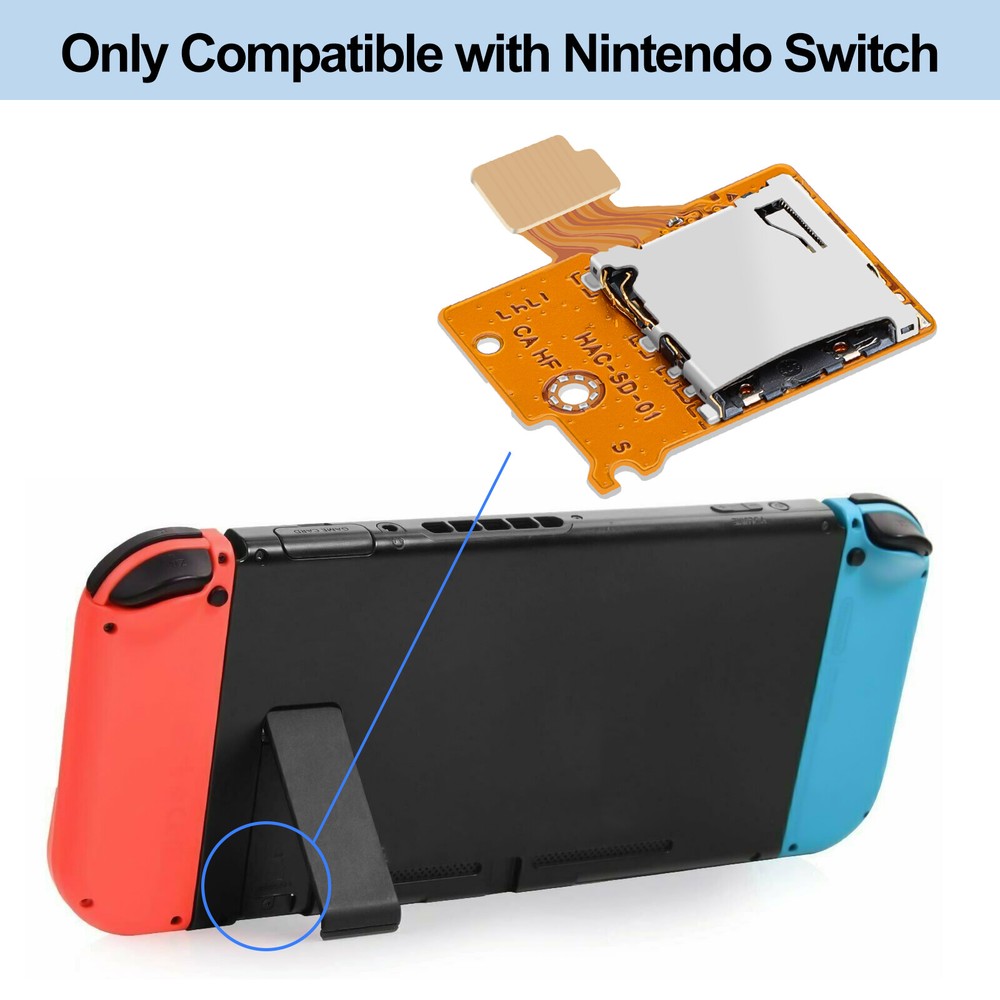 2pcs Micro SD Card Slot Socket Reader Replacement for Nintendo Switch HAC-SD-01