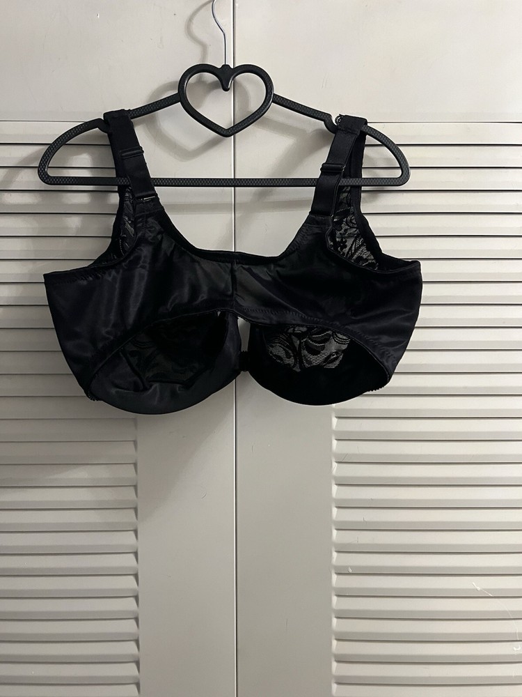 Glamorise, Women's Black Wired Bra, 36DD
