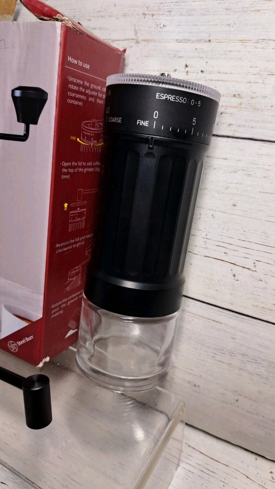 Manual Coffee Grinder with 40 Adjustable Settings, Portable Hand Coffee Bean...