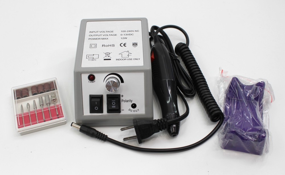 Electric Nail Drill Machine with Handpiece, Bits & Sanding Bands