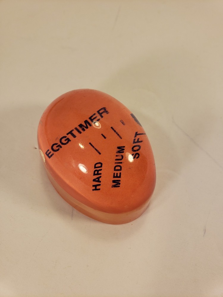 1 Vtg Egg Timer Color Changing Indicator Soft Medium and Hard Boiled Eggs Pink