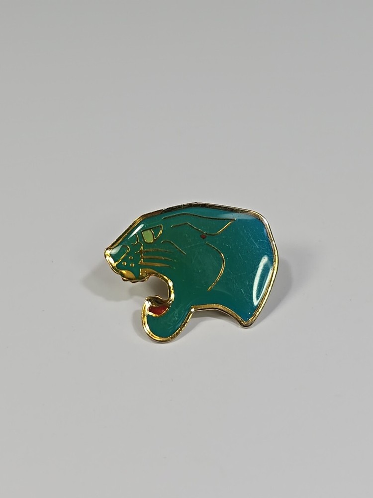 Blue Panther Head Lapel Pin