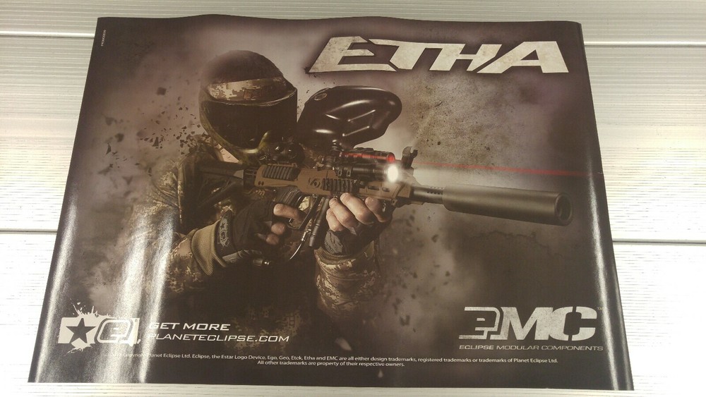 Planet Eclipse ETHA technical poster. 2 sided! - RARE!