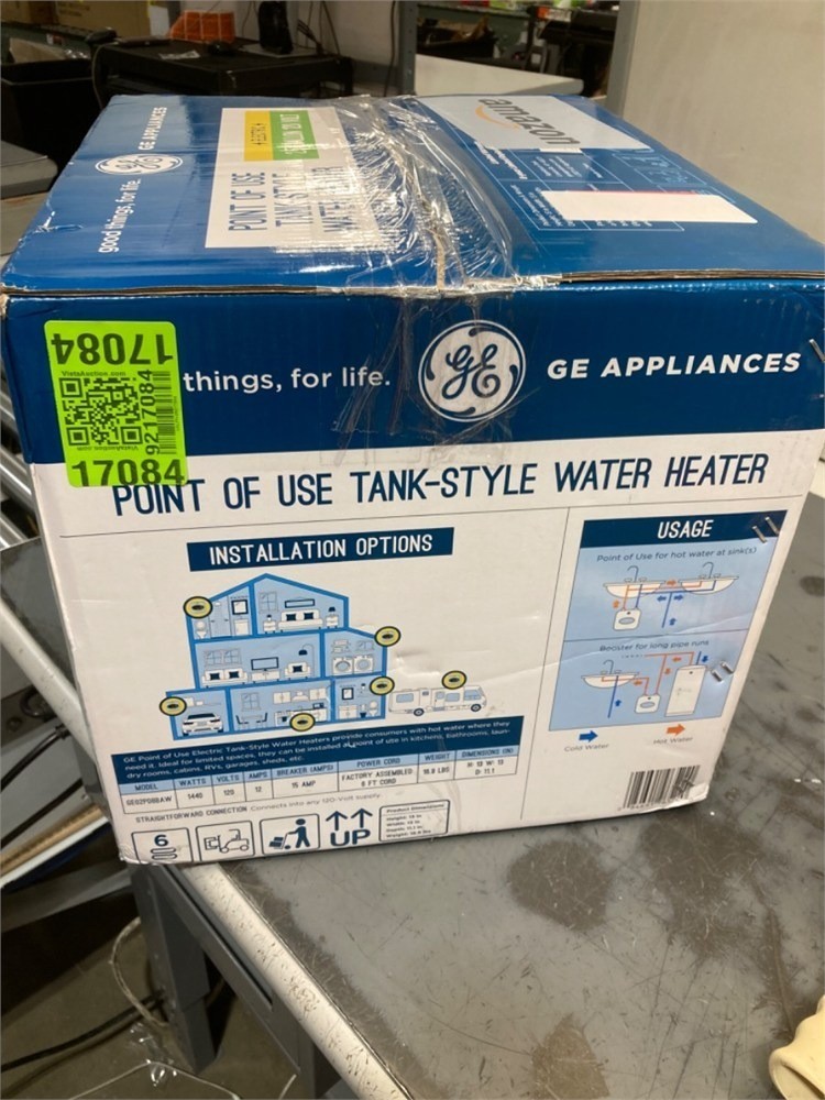 Ge 2.5 Gallon Mini Tank Water Heater 120V Under Sink Instant Hot Compact