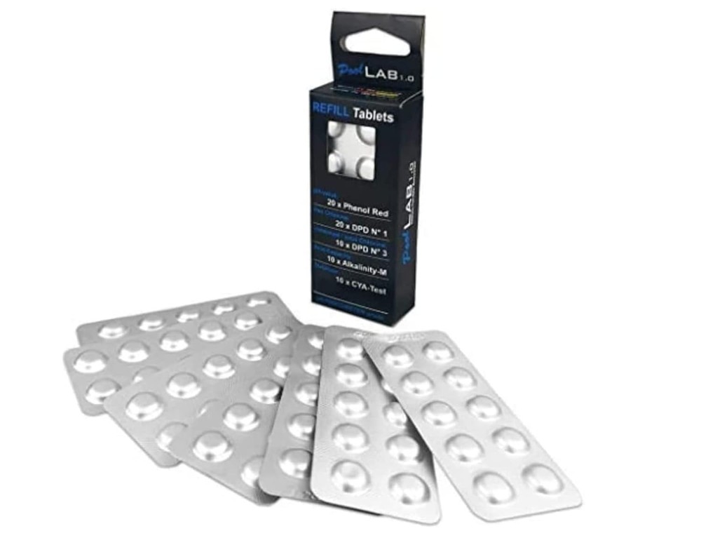 Replacement Water Testing Tablets for Pool Lab 1.0 Kit 70 Tablets PoolWater...