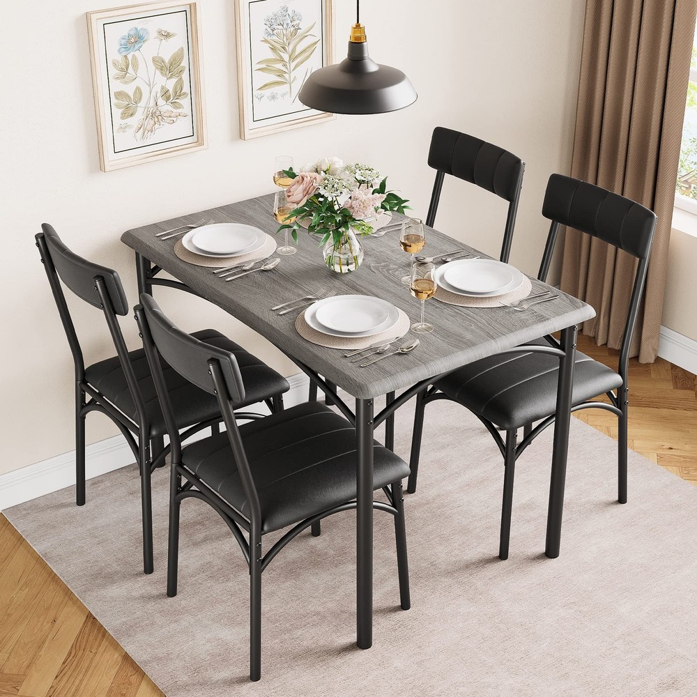 Kitchen Table with Chairs, Dining Room Table Set for 4 ,Dinette for Small Space