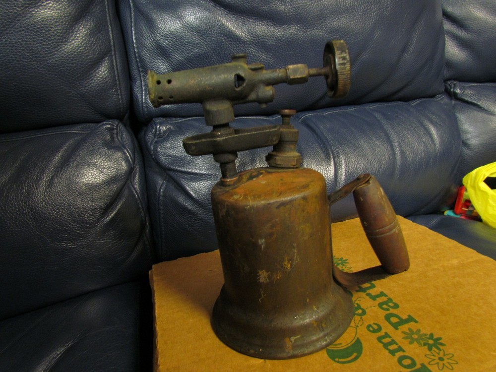 Vintage Antique Turner Brass Soder Torch Gas Blow Torch (2)