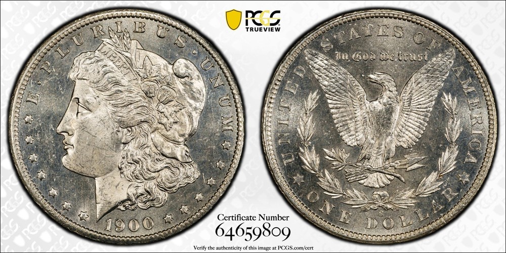 1900 S Morgan Silver Dollar PCGS MS-64 PL