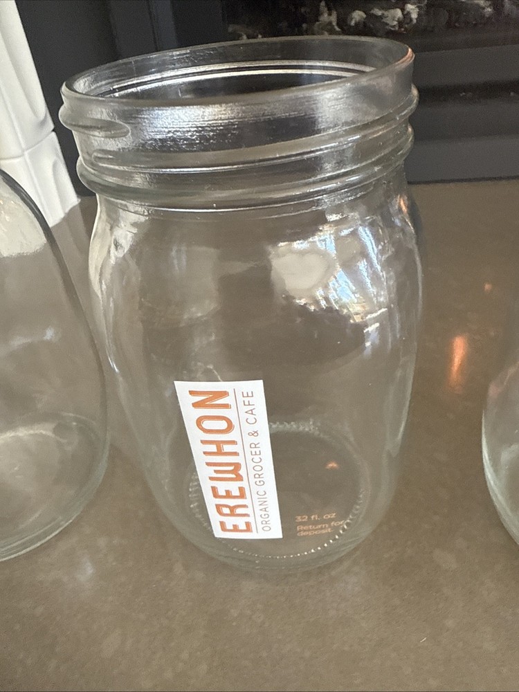 5 Erewhon Glass Jar / Bottle 32oz - No Lids!