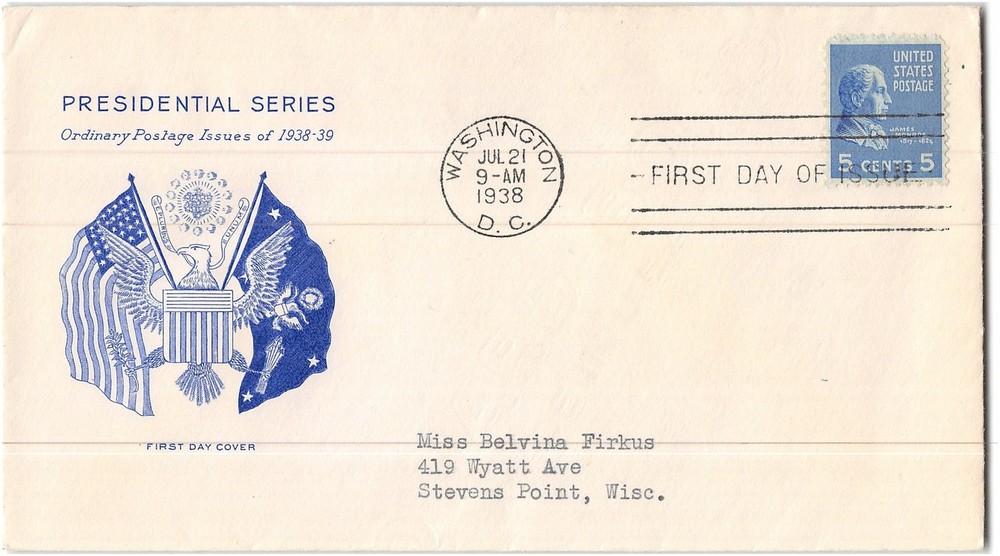 US #810 FDC, 1938