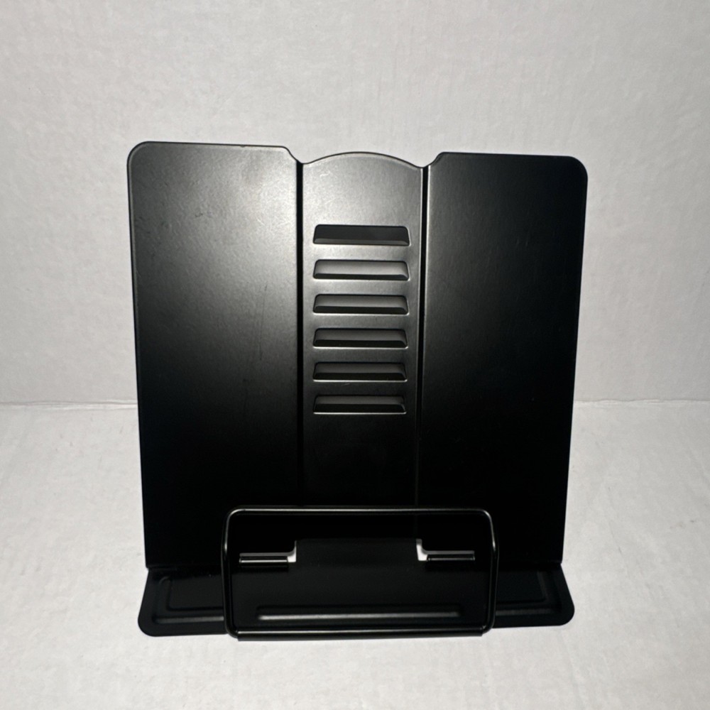 Black Metal Adjustable Foldable Hands Free Rectangle Book Stand