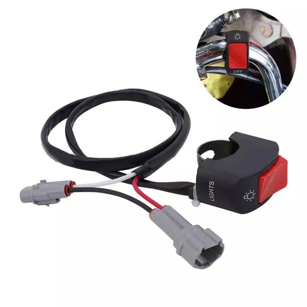 Handlebar Switch Handlebar On/Off 1 Set Black Headlight Switch High Quality