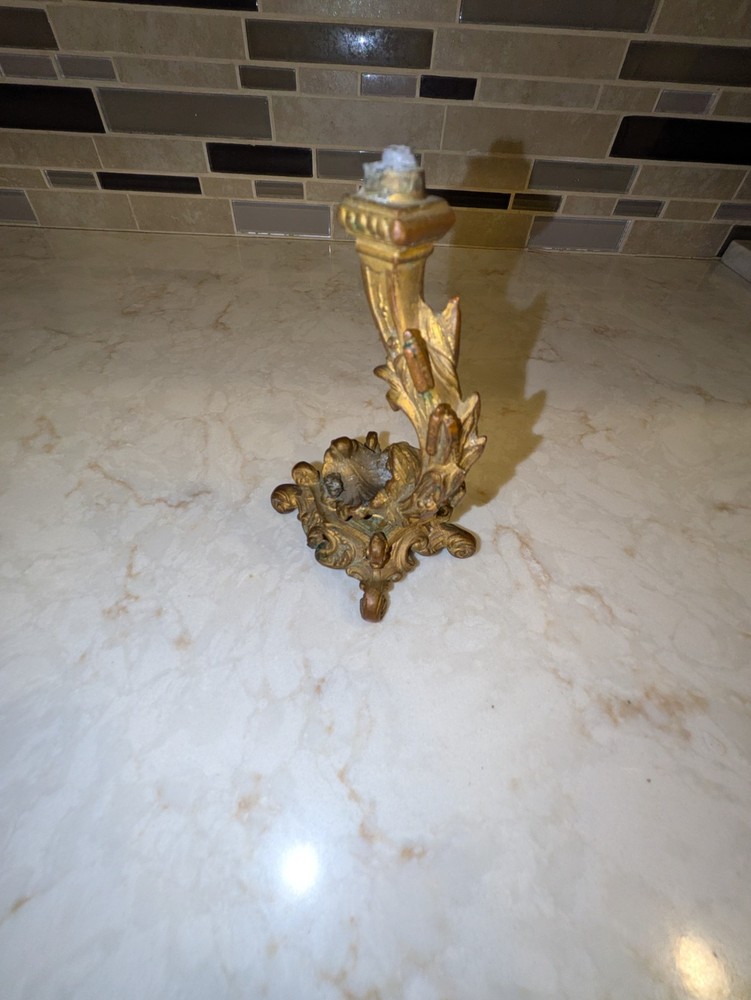 Vintage Bronze Leaf Figurine (5.25")