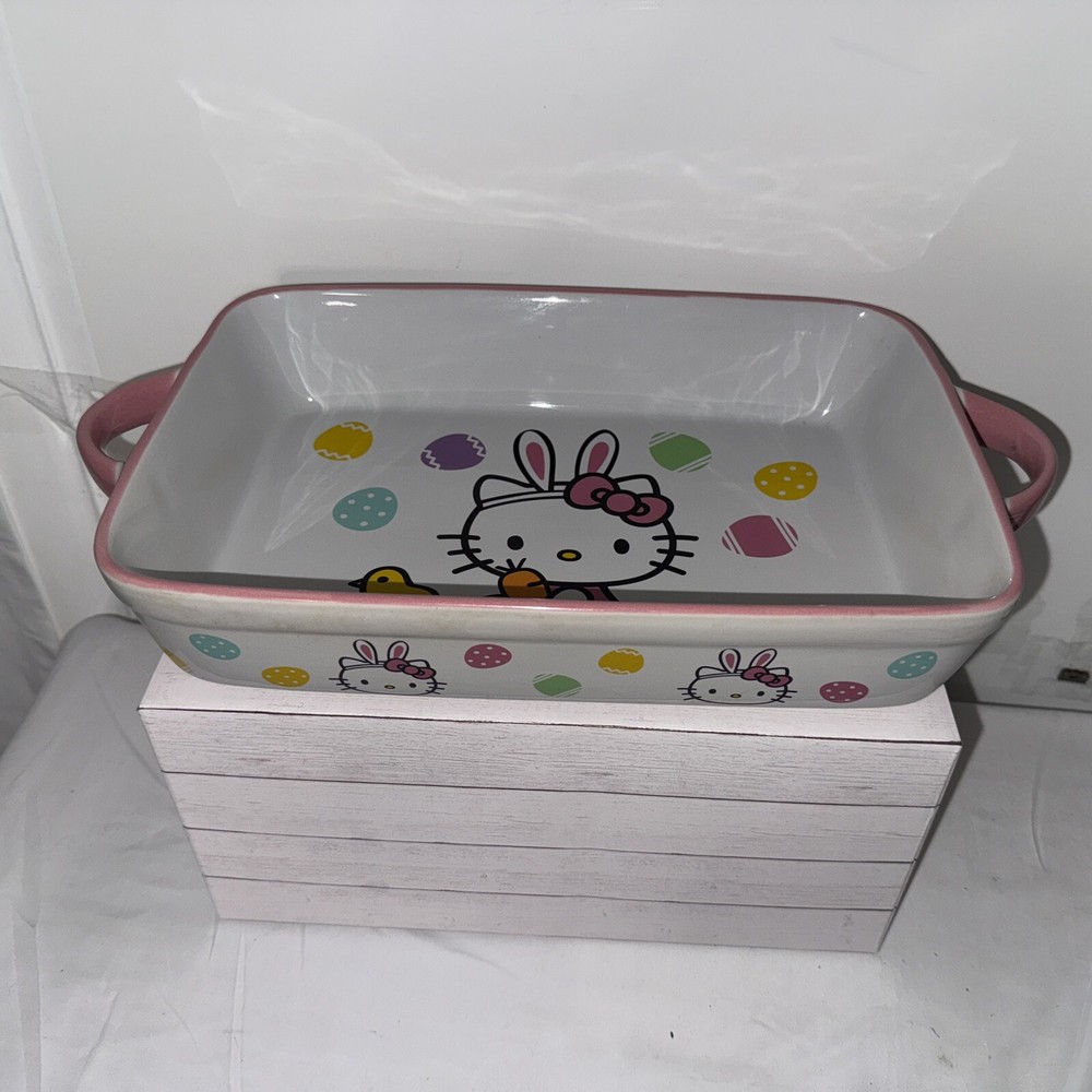 Hello Kitty Sanrio Easter Bakeware Rectangular Baker New W/O Box