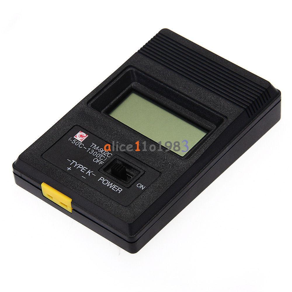 TM902C Digital LCD Thermometer Temperature Reader Meter Sensor K Type Probe
