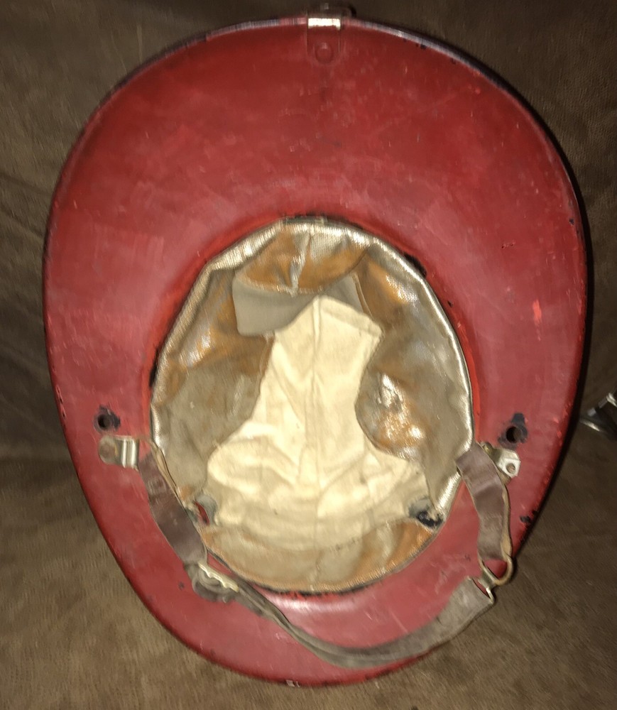 Antique MSA Fire Helmet with Leather Front Piece.