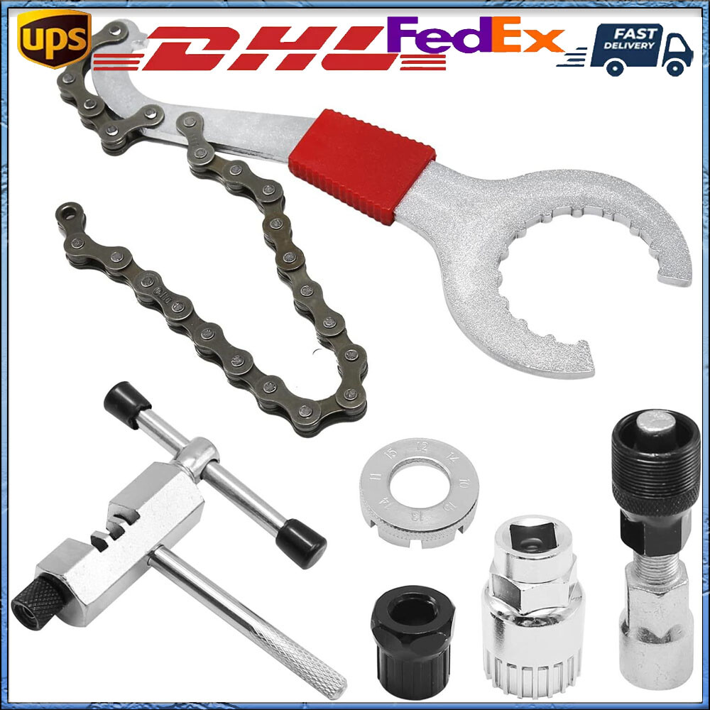 6PCS Set Crank Chain Cutter Extractor Freewheel Puller Cycling Maintenance Tool