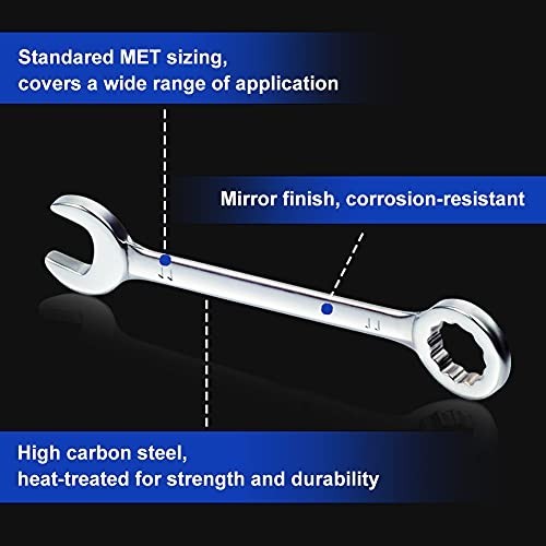 Mini Metric Wrench Set 10Pc 4-11mm Combo Spanner Open Box End Kit Pouch