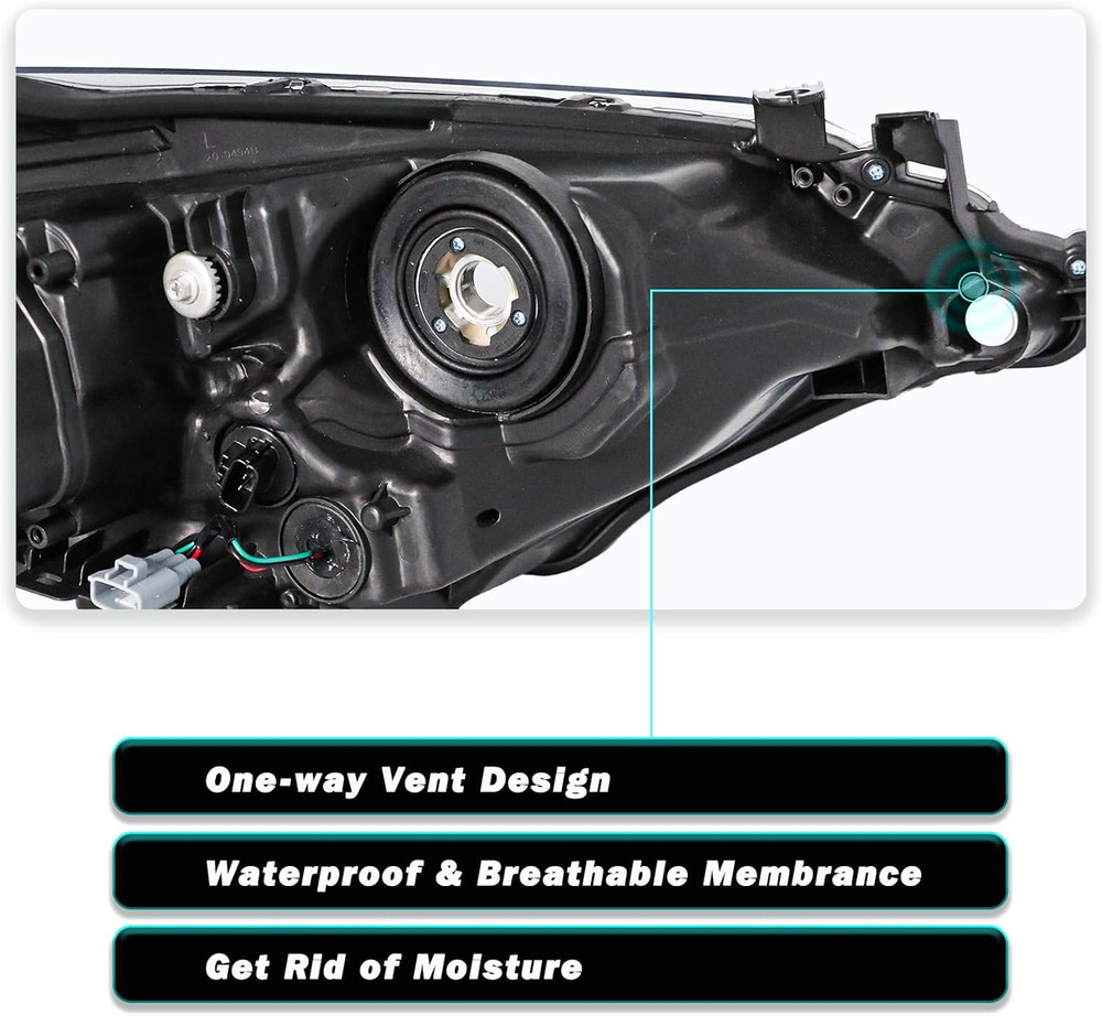 Headlights Assembly Compatible with 2014 2015 2016 Toyota Corolla Base/Ce/C/Le E