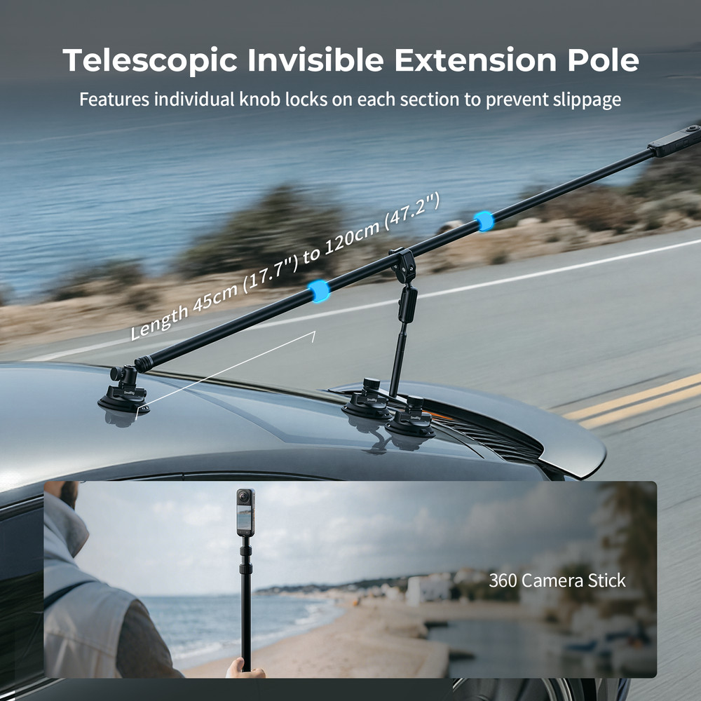 SmallRig Vehicle Suction Cup Support Kit for Action Cameras