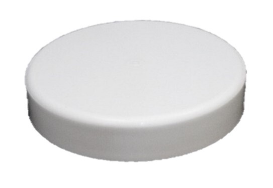 White Flat Dock Piling Cap with Outdoor Solar Powered Waterproof LED White Light