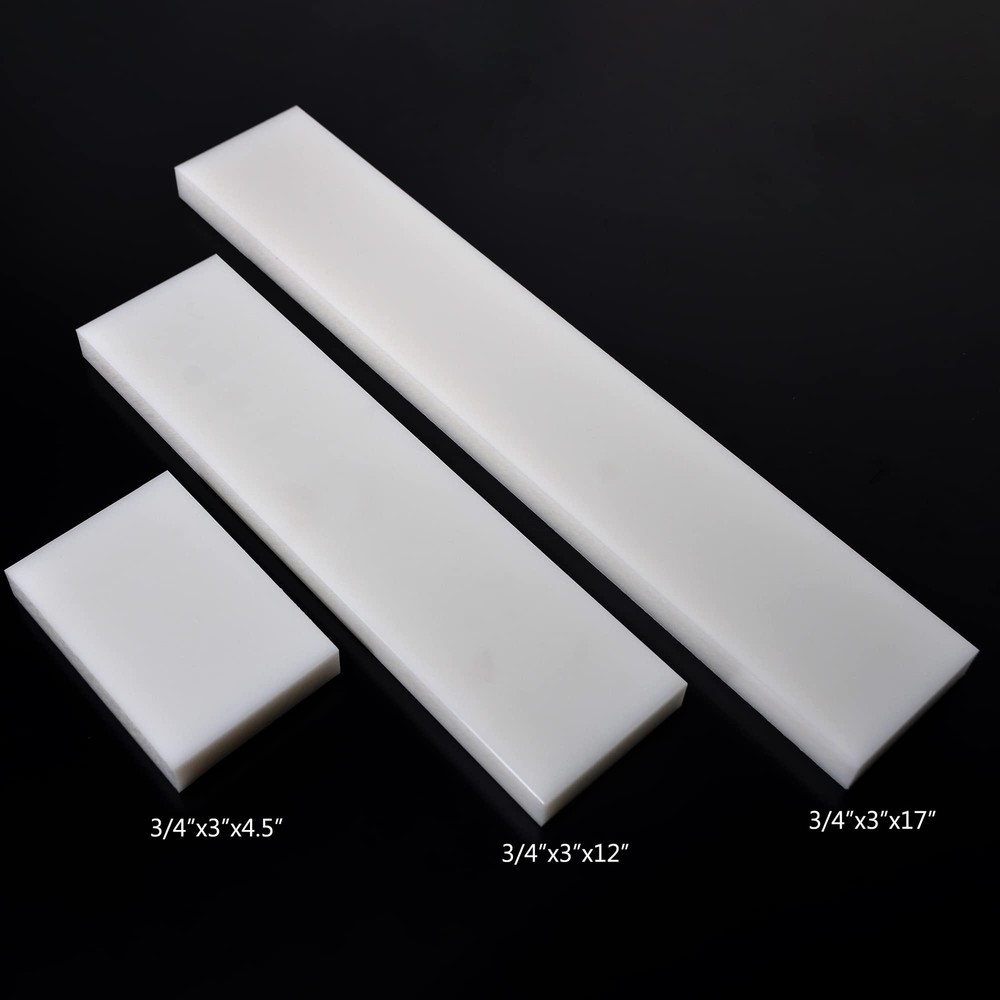 HDPE Block WhitePE Polyethylene Rectangular Solid Plastic Tapping（2" x 12" x 3"）