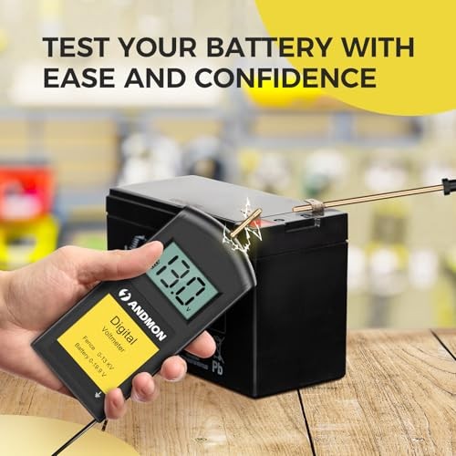 Versatile Electric Fence Tester, Battery Testing with Large LCD Display,