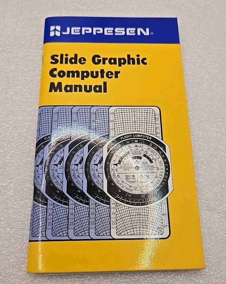 Jeppesen slide graphic computer manual with flight computer