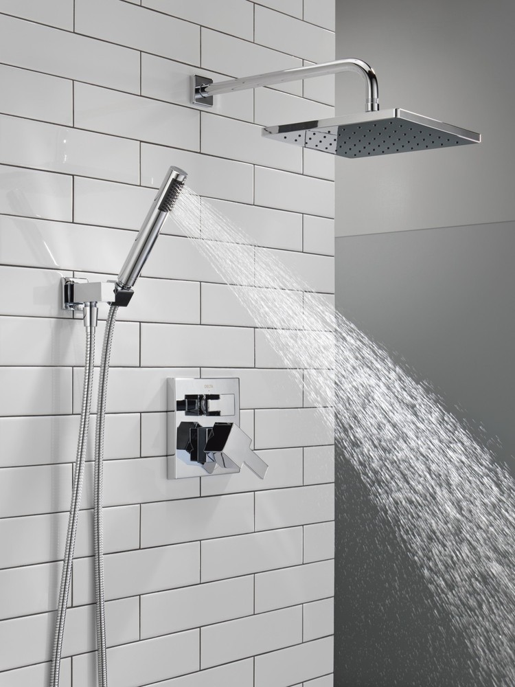 Delta 342701 Modern Square Non Shared Function Shower System - Black