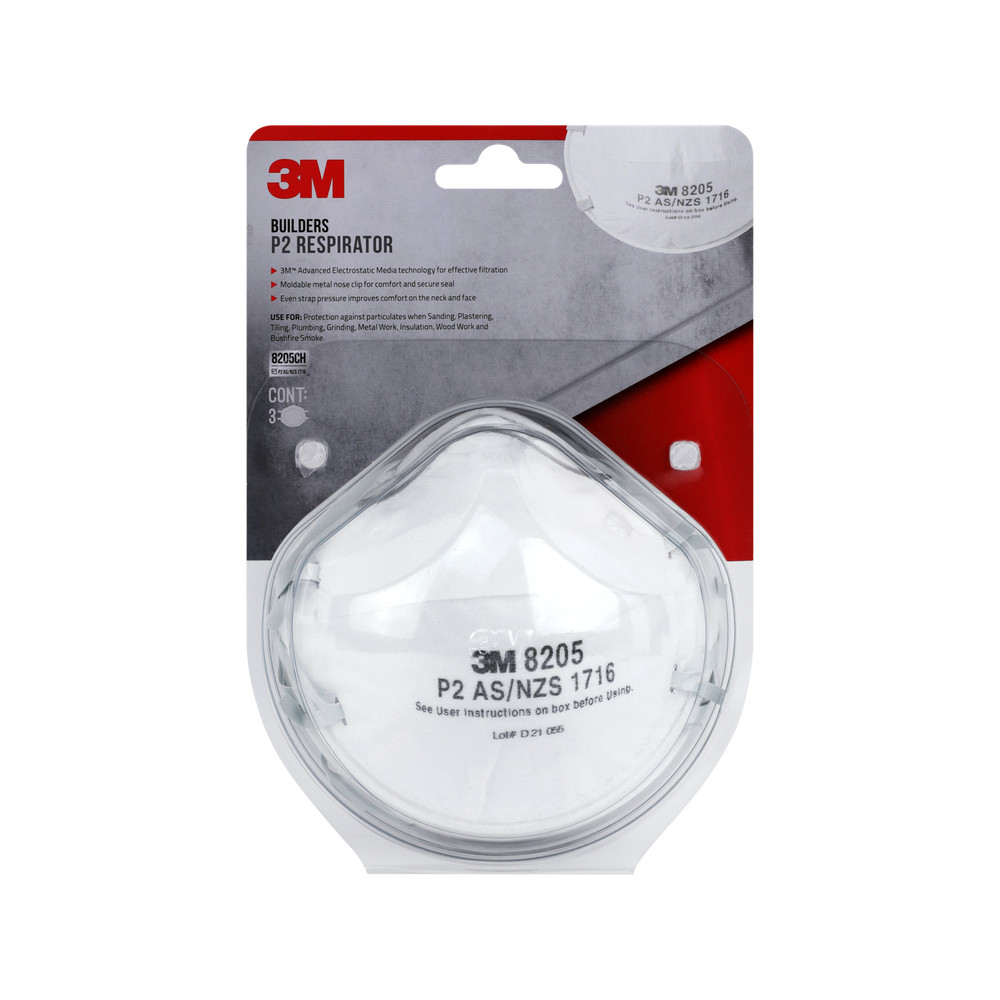 3M Builders P2 Respirator - 3 Pack