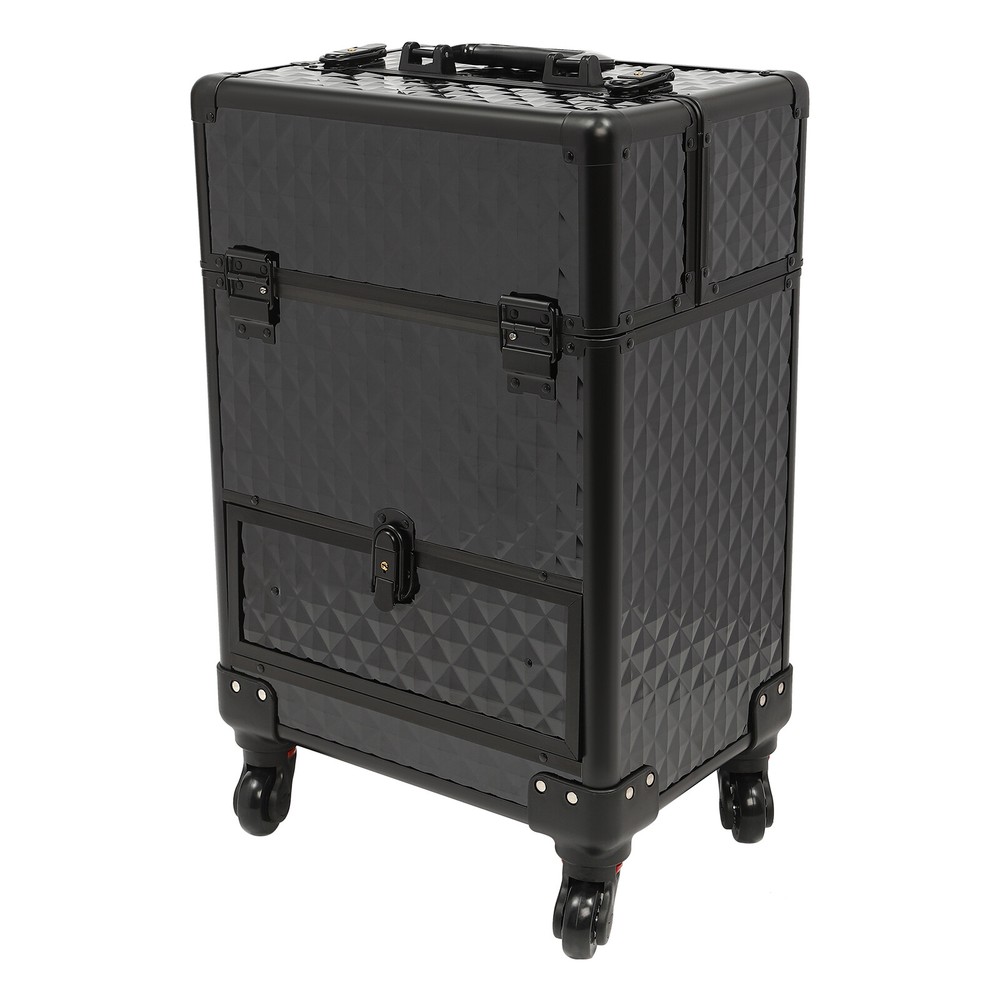 Makeup Trolley Rolling Makeup Train Case Durable Large Capacity Organizer W/lock