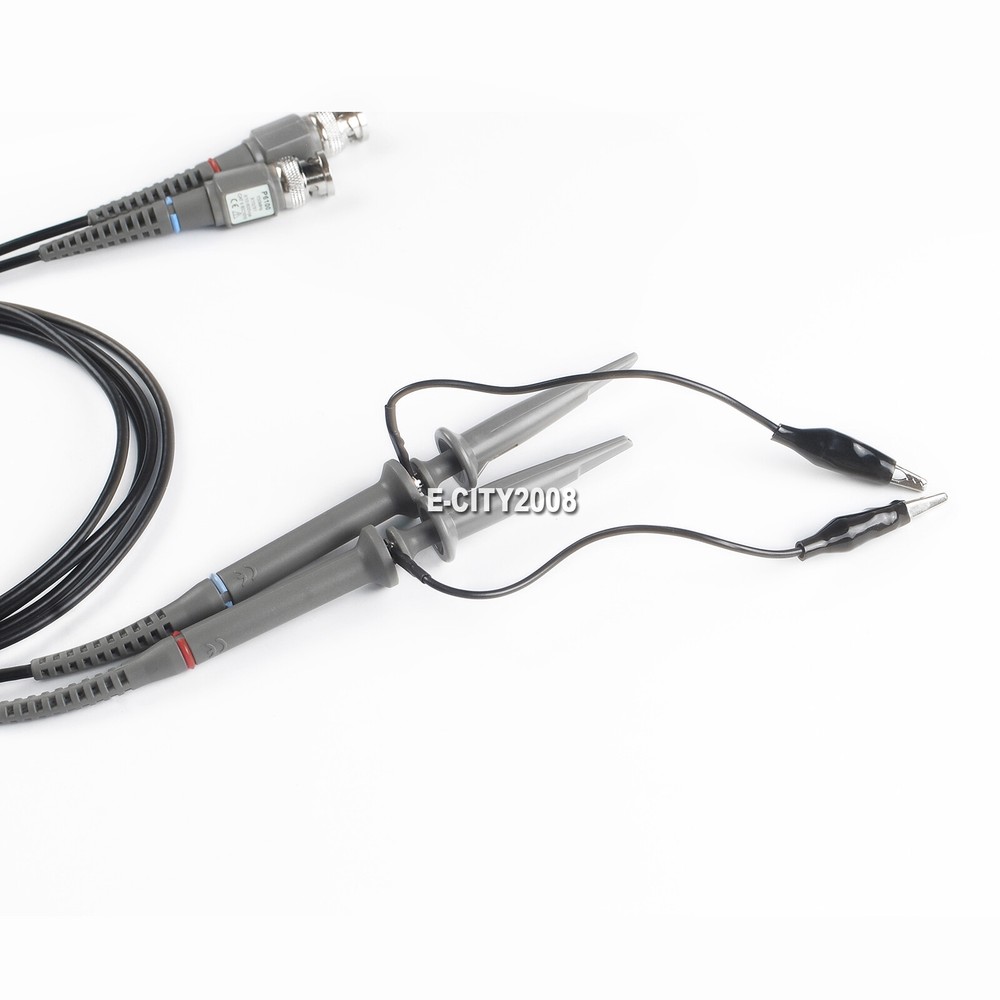 2PCS Oscilloscope Probe Scope Clip Test Cable Lead Kit 1X/10X Switchable 100MHz