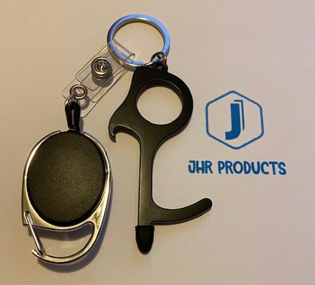 2 PACK Touchless Door Opener Tool -Clean Key Retractable Tool