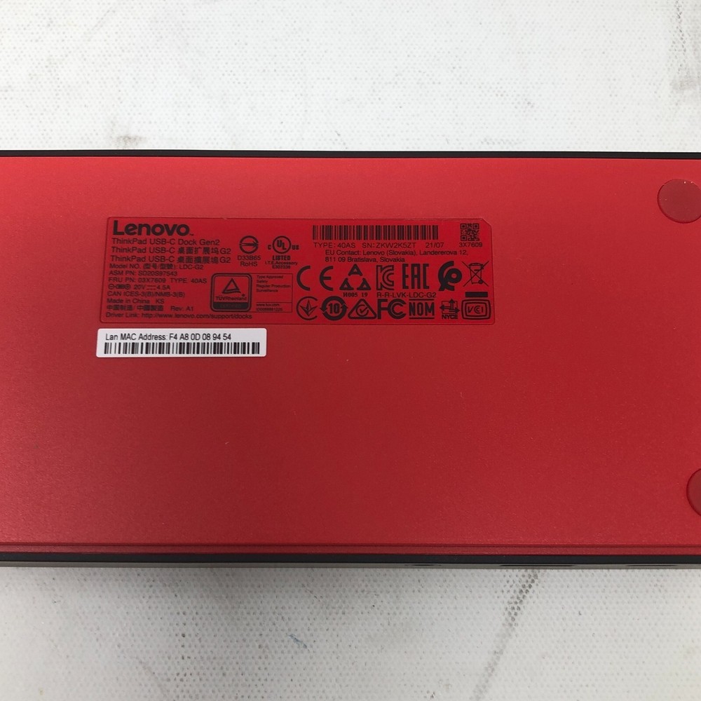 Lenovo FRU for ThinkPad USB-C Dock Gen2