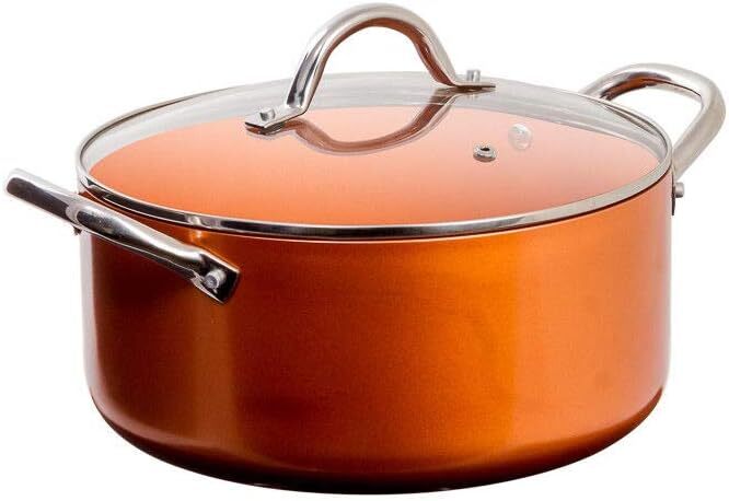 15 Piece Copper Ceramic Nonstick Cookware Set