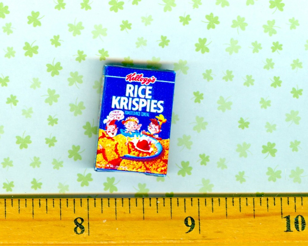 Dollhouse MINIATURE Size Breakfast Cereal Box # Rice K