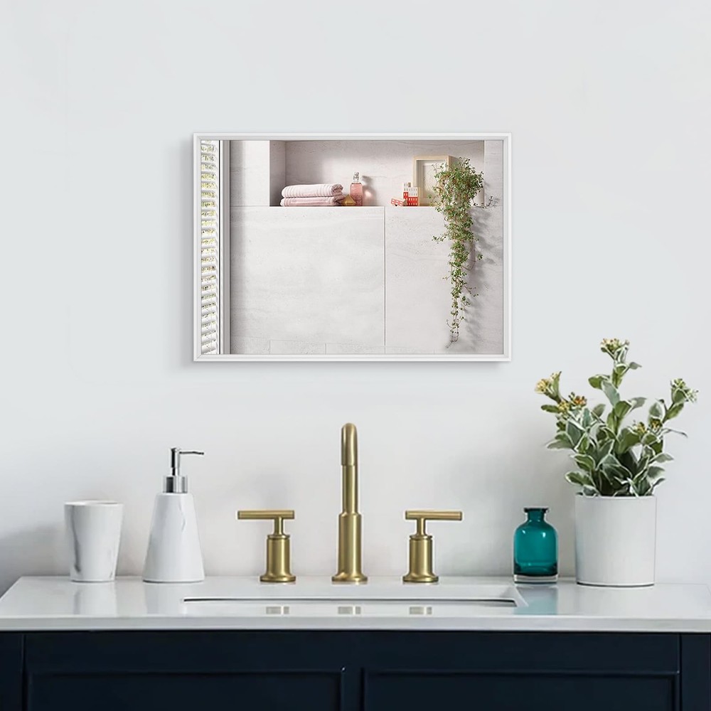 Mirrors for Wall Rectangular Metal Frame Mirror for Farmhouse Bathroom Bedroo...