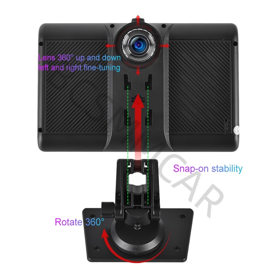 Car Dash Camera For CarPlay Android Auto Navi WIFI 7in Stereo Multimedia Player