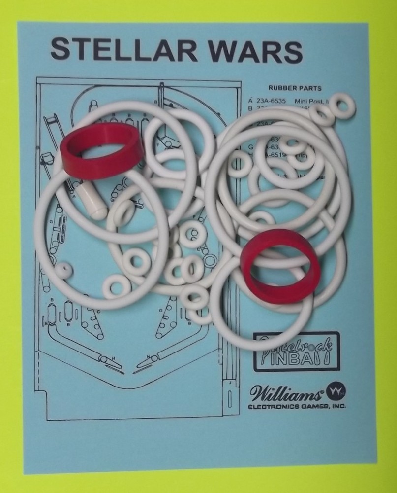 1979 Williams Stellar Wars Pinball Machine Rubber Ring Kit