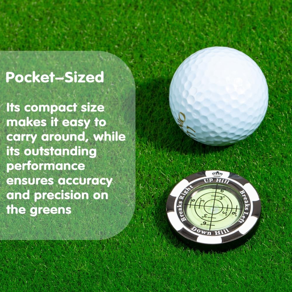 SlopeMaster ProGreen Reader - Golf Ball Marker with High Precision Black