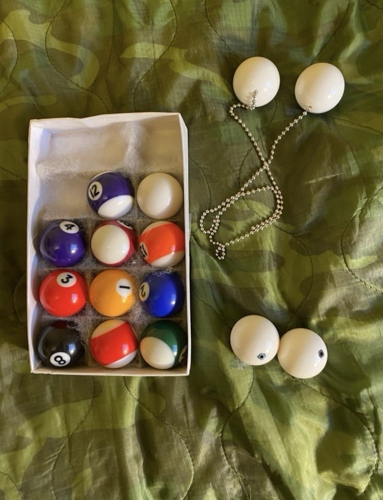 15 Count Mini Billiard Ball Set in Original Box