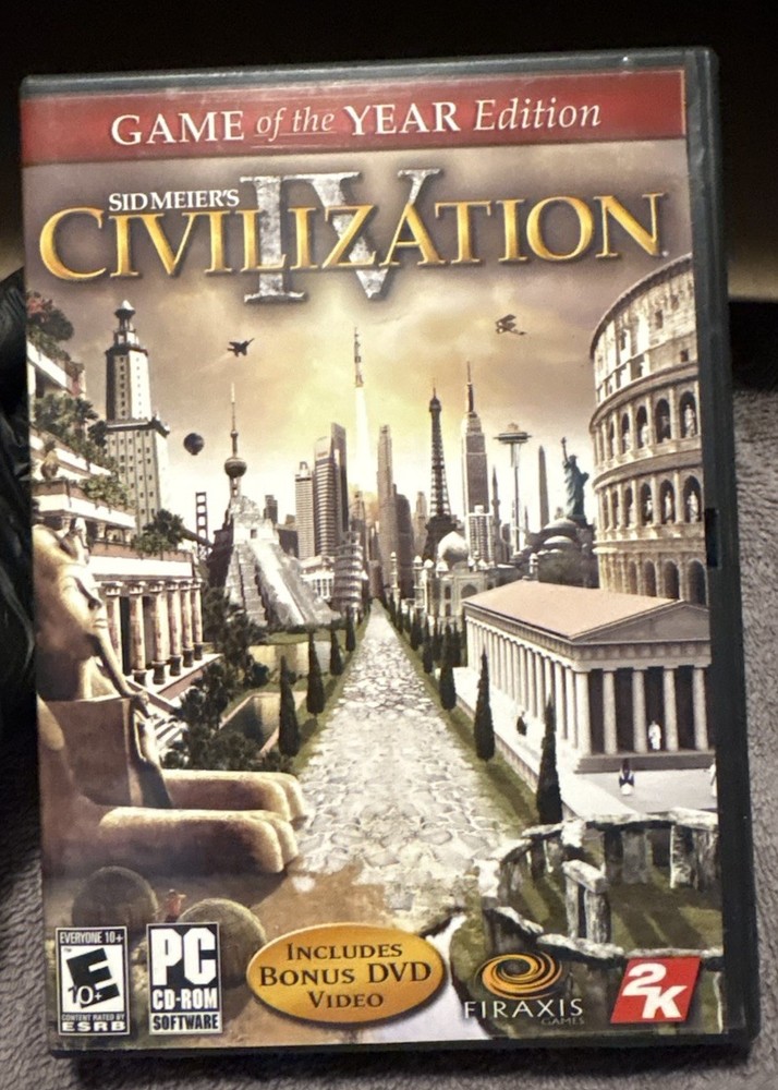 Lot 2: Sid Meier's Civilization IV & Beyond The Sword Game PC, CD-ROM Software
