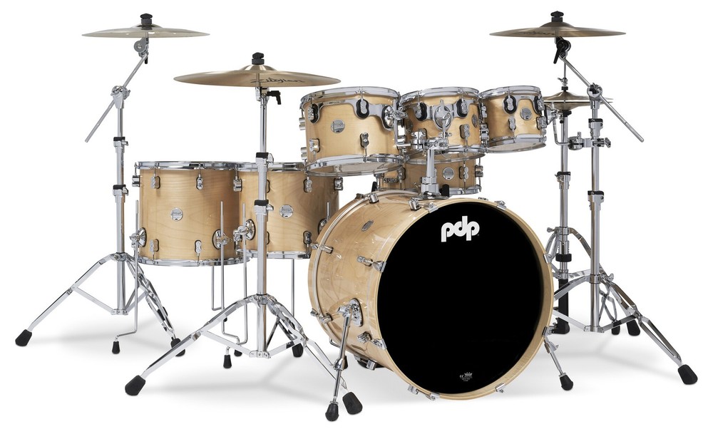 PDP Concept Series 7-Piece Maple Shell Pack, Natural Lacquer