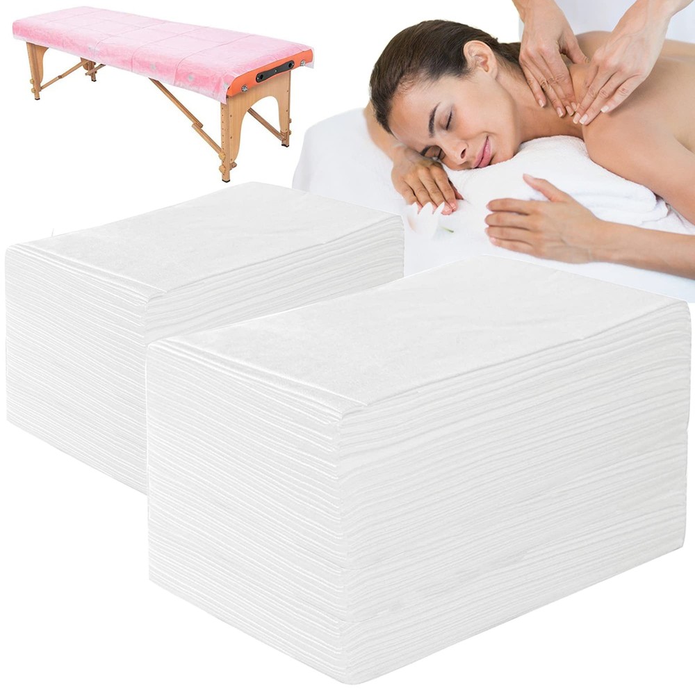 Disposable Massage Table Sheets Non Woven SPA Bed Covers Breathable 100 PCS